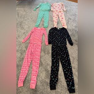 4 Calvin Klein Kids Soft Pajama Sets - Long Sleeve Top & Pants